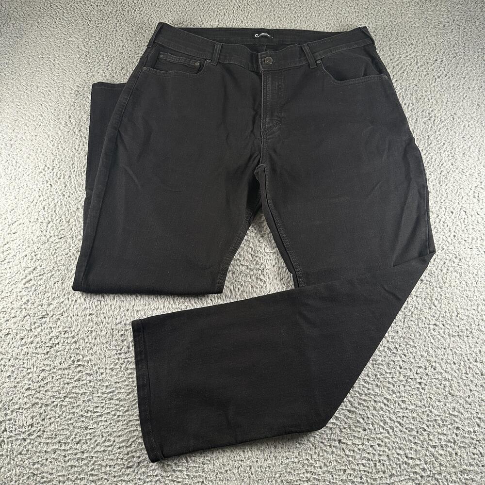 Origin Delta 68 Jeans Mens 38x30 Black Straight Stretch Made In USA Denim